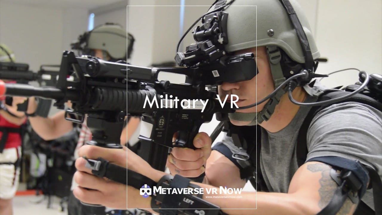 soldier holding a gun with military virtual reality