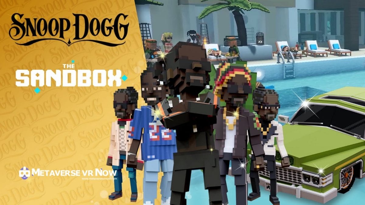 Rapper Snoop Dogg and the Doggies at The Sandbox Metaverse