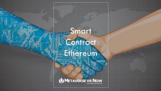 blockchain digital cryptocurrency shaking hands concept design of smart contract
