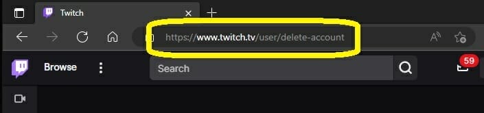 Screenshot on - How to deactivate your Twitch account
